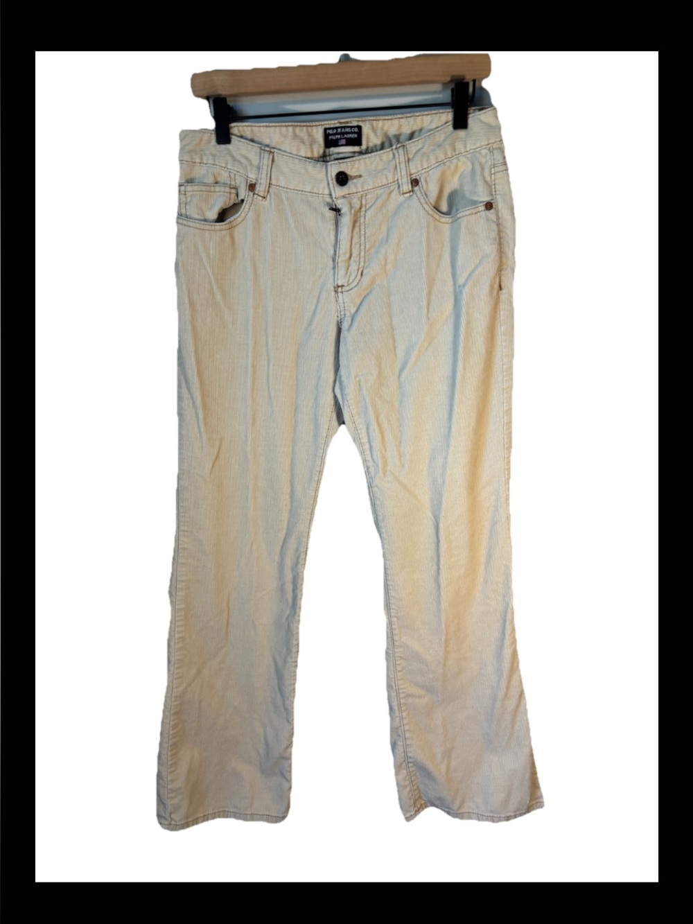 Polo Jeans Co Ralph Lauren Vintage Winter White Corduroy Pants Women’s Size 8